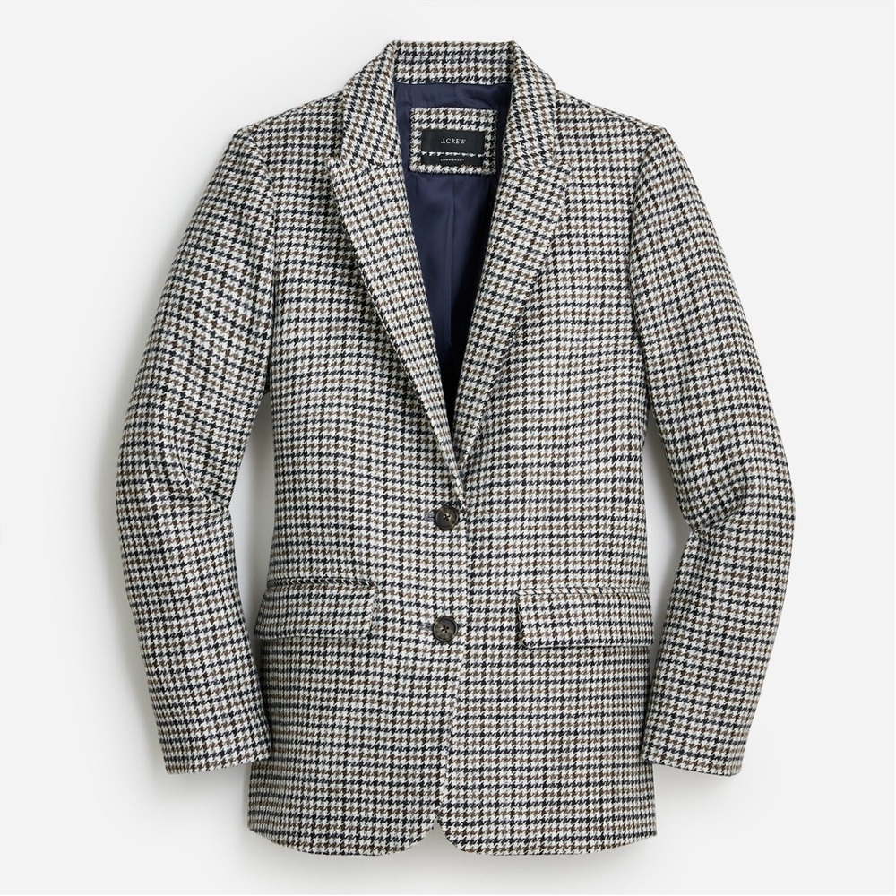 Jcrew wool houndstooth blazer